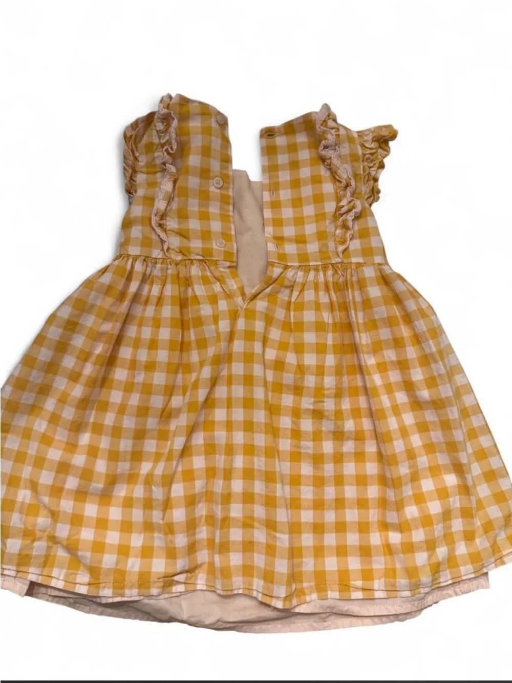 OshKosh B'gosh Yellow Gingham Ruffle Sundress